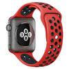 Sport Plus Silicone Band Strap for Apple Watch 38mm / 40mm / 41mm - Red (Black)